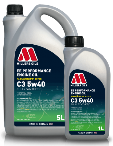 Millers Oils NANODRIVE EE Performance 5w40 Fully Synthetic Engine Oil