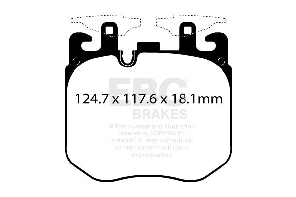 EBC BlueStuff Front Brake Pads BMW G M240i M340i M440i M PERFORMANCE CALIPER DP52304NDX