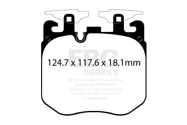 EBC RP-X Front Brake Pads BMW G M240i M340i M440i M PERFORMANCE CALIPER DP82304RPX