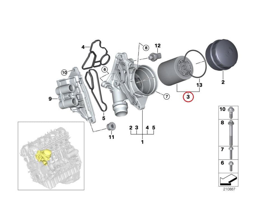 BMW S55 Engine Service Pack kit M2c M3 M4