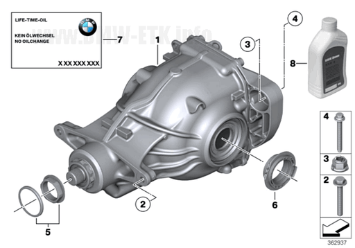 BMW GENUINE Differential Fluid Hypoid axle oil G1 0.5ltr 83222295532 - Williams Performance Ltd 